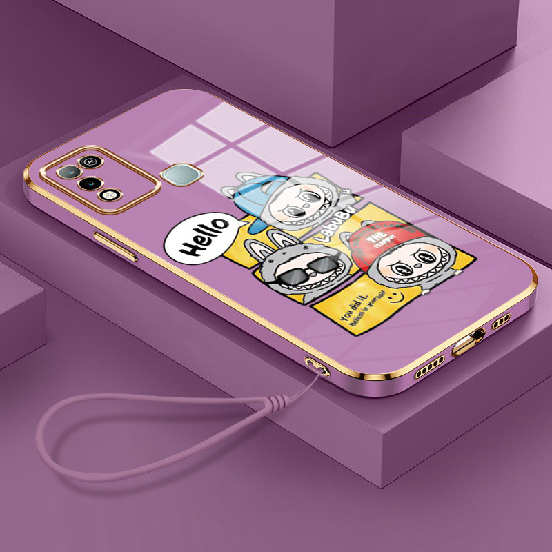 Casing Hp Untuk Infinix Hot 9 Play Hot 10 Play Hot 11 Play Case HP Casing tali lapisan Kasing Siliko