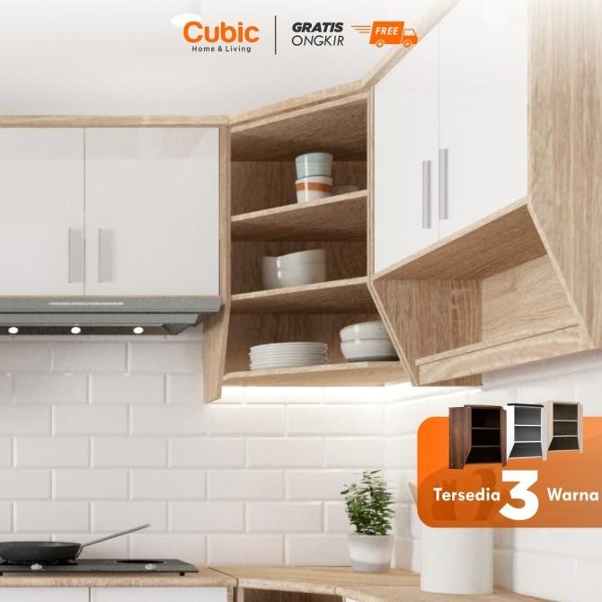 Cubic Kitchen Set Sudut Minimalis / Rak Atas Lemari Dapur / ELENA KSAS