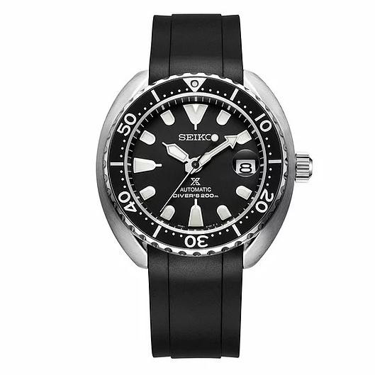 Crafter Blue Curved End Rubber Strap for Seiko Mini Turtle MM200