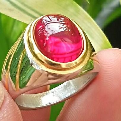 Cincin Batu Merah Siam Bangkok / Asli / Natural