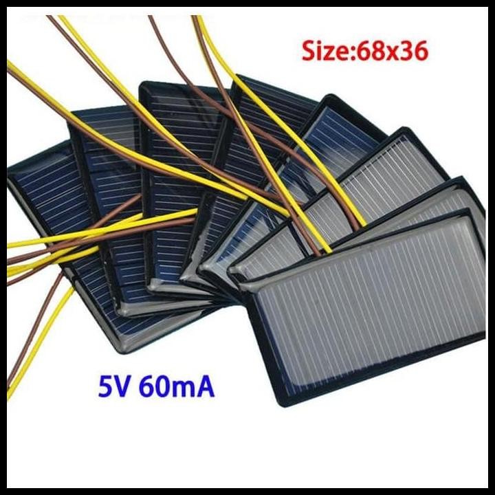 Solarcell Panel Surya Tenaga Matahari Solar Cell Kecil 68*36Mm Mini 5V
