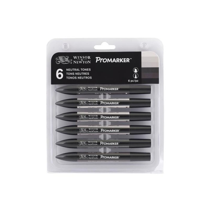 

Winsor & Newton ProMarker 6 Set Neutral Tones
