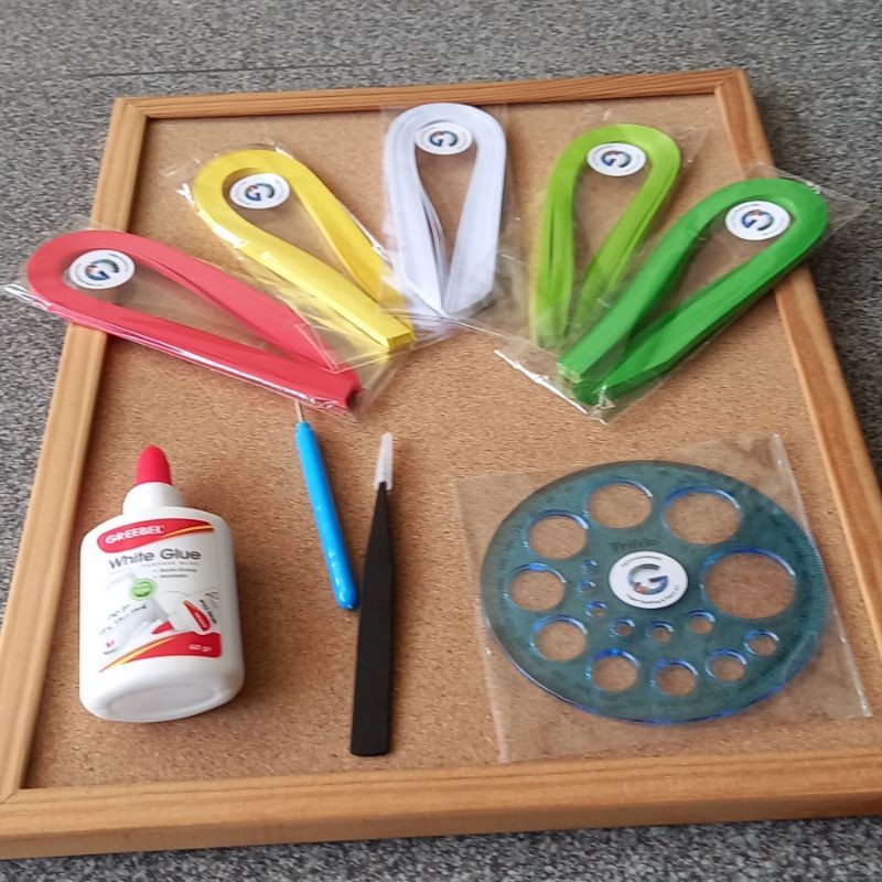 

Paper Quilling Paket Flower 0.5cm x 29.7cm / 5 warna / 80 gsm / 100 pcs