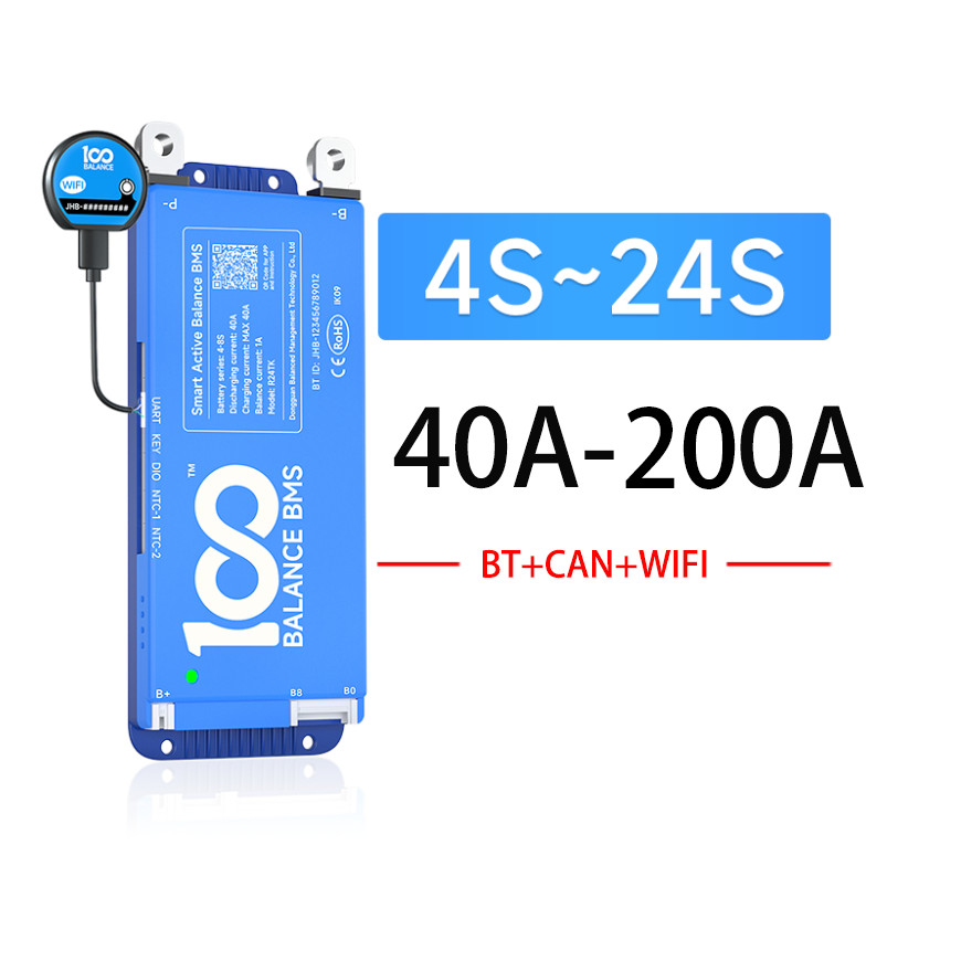 BHS Daly bms Smart BMS 4s lifepo4 bluetooth Wifi 8S 24S 40A 60A 80A 100A 150A jk active balance bms 