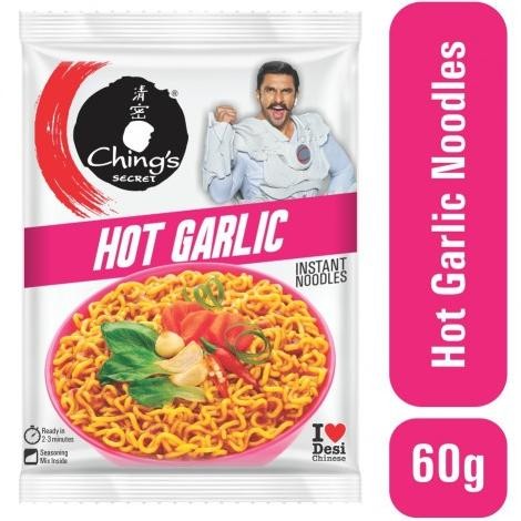 

=====] HOT GARLIC INSTANT NOODLES CHING'S 60G / camilan cepat dan lezat