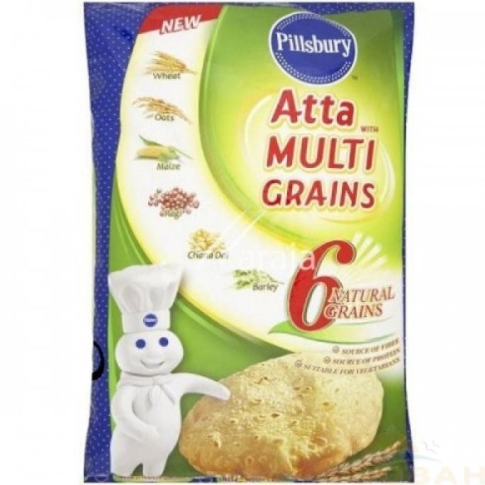 

Silahkan Order] ATTA MULTI GRAINS 1kg PILLSBURY / Natural Grains / Tepung