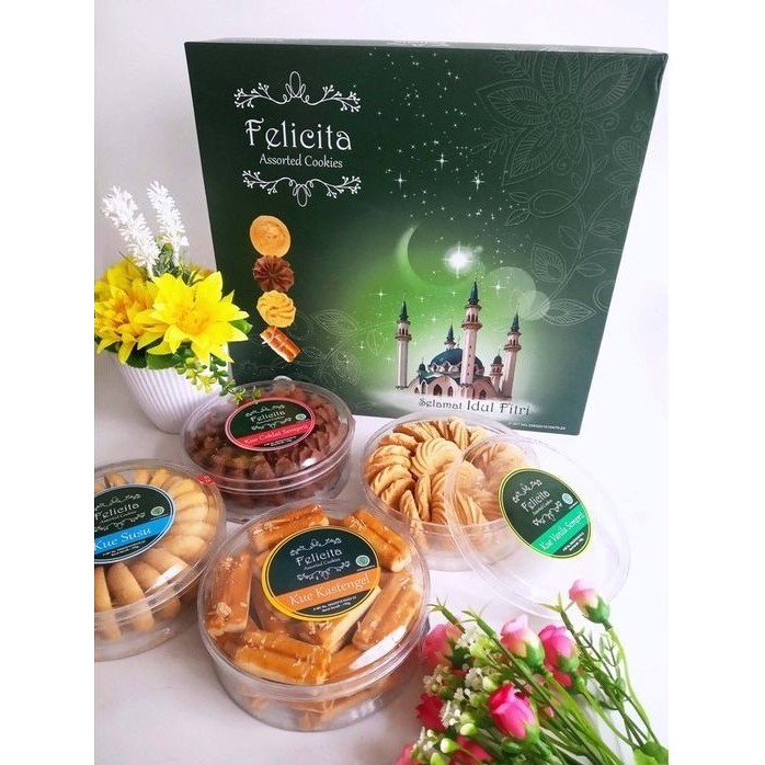 

New! Parcel Kue Lebaran Idul Fitri Felicita 4 Hampers FREE Kartu Ucapan Lebaran