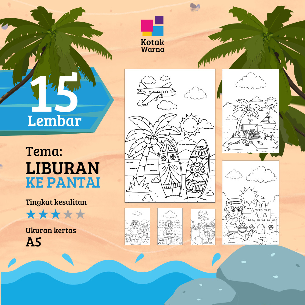 

Kertas Mewarnai Tema Pantai / Lembar Mewarnai Tema Pantai / Gambar Mewarnai Tema Pantai / Mainan Edukasi Mewarnai Tema Pantai / Untuk Anak Usia Dini / Untuk Anak Usia 4 5 6 7 8 9 Tahun
