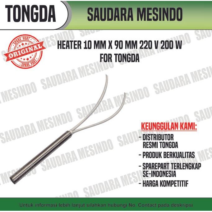 

TERMURAH - Heater 10mm x 90mm 220V 250W For Tongda Cup Filling & Sealing Machine