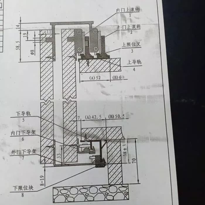 REL SLIDING YIMNG 2 PINTU REL SLIDING GANTUNG REL YIMNG