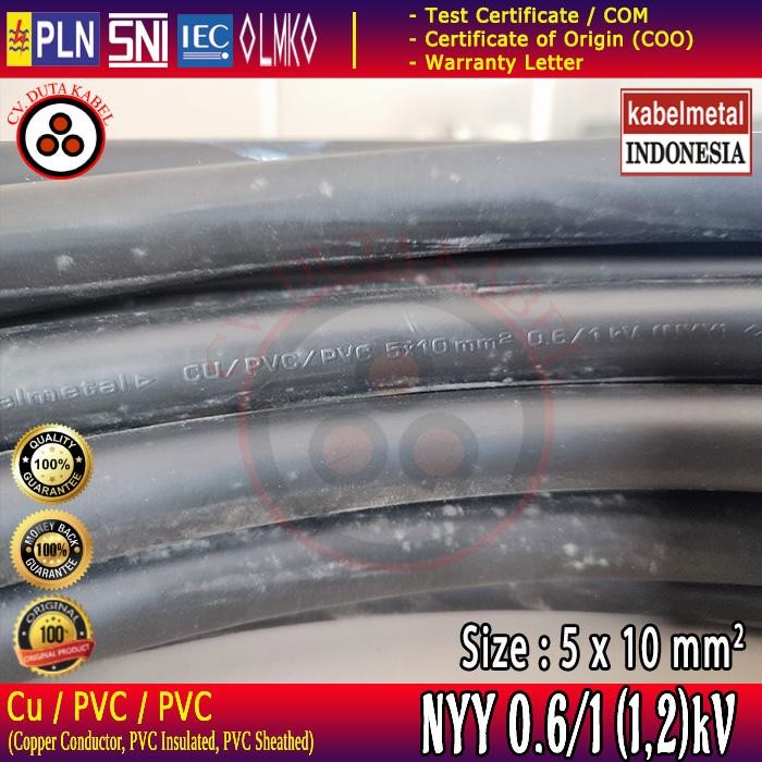READY STOCK KABEL NYY 5X10 MM2 KABEL METAL /5X10 MM/5 X 10 MM2/5 X 10 MM/5X10