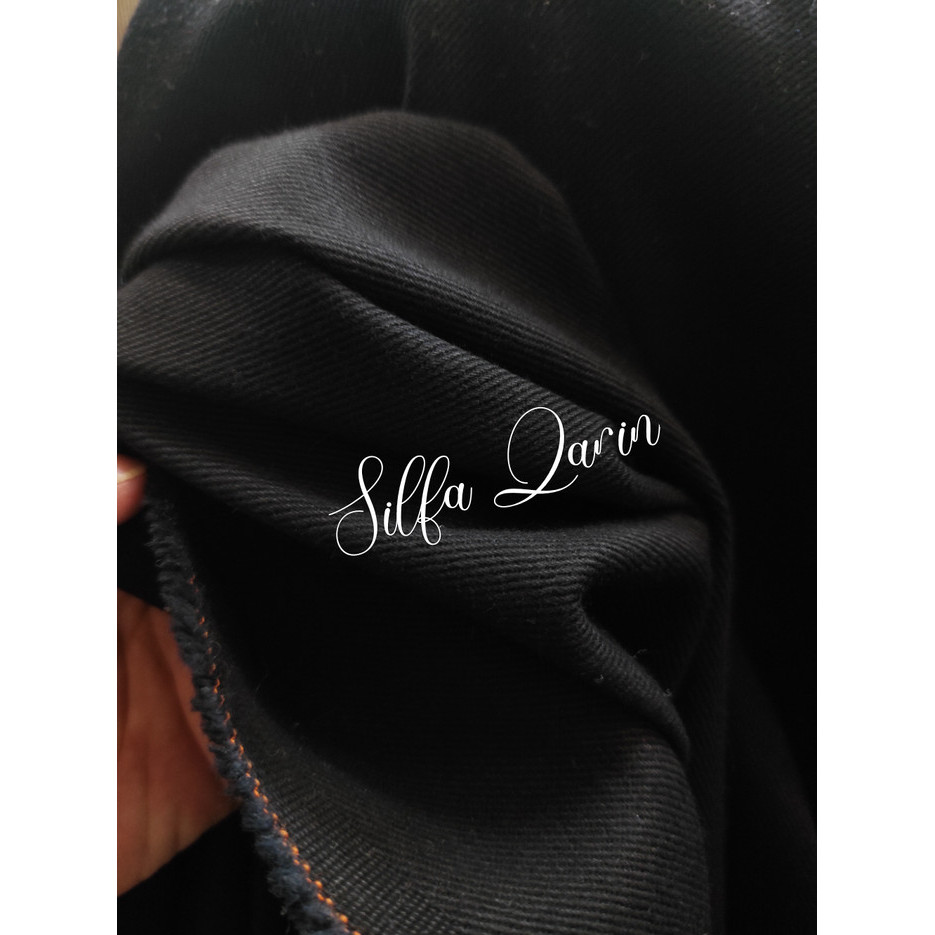 kain rafel jeans non stretch / bahan jeans rafel (bahan tebal)