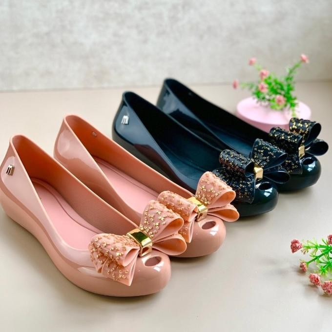 sepatu flatshoes jelly wanita melissa ultragirl sweet flat shoes elegant Terlaris