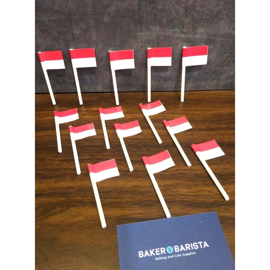 "'''] Tusukan Cake Topper Bendera Merah Putih / Hiasan Bendera Merah Putih / Bendera Indonesia