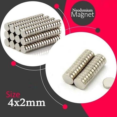 ><><><] 4x2mm Strong Magnet Neodymium 4x2mm Silinder diameter 4 tebal 2 mm N52 Kuat
