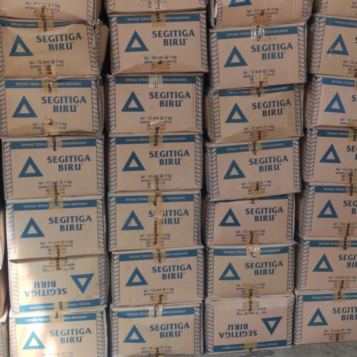 

Tepung segitiga biru kemasan ecopack bening transparant 1kg isi 12 pcs
