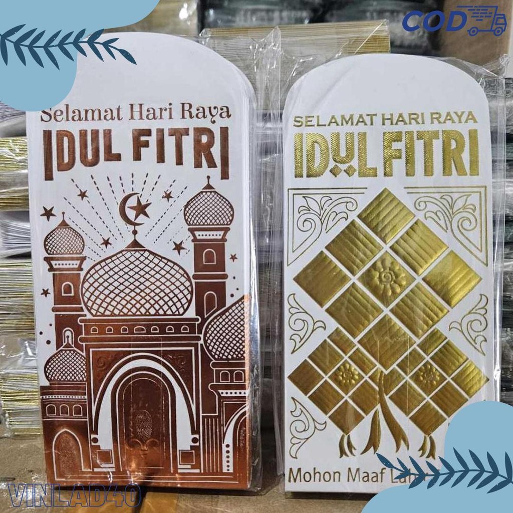 

Bellino - Grosir 1Pak Isi 50 Lembar Amplop Poli Lebaran Ukuran Sedang L Exclusive Mewah Premium Angpau Lebaran Thr Diskon