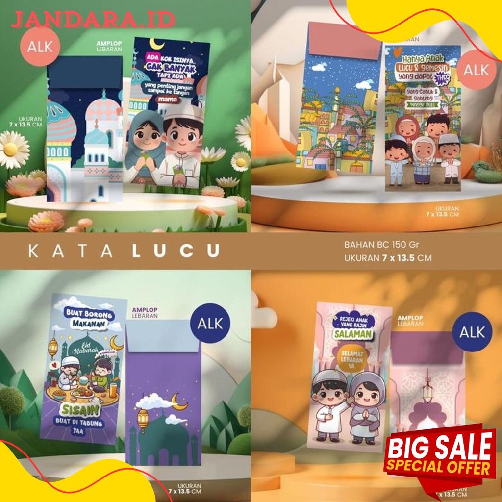 

Amplop Lebaran Premium (Isi 100Pcs) | Bahan 150 Gsm | Isi 4 Desain (Sesuai Tema) Flash Sale! Diskon Hingga 70%