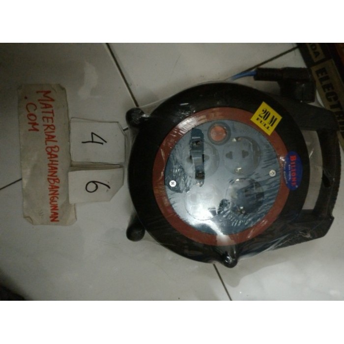 TERLARIS KABEL ROLL LISTRIK KABEL LISTRIK 4 COLOKAN PANJANG 20 METER STOPKONTAK