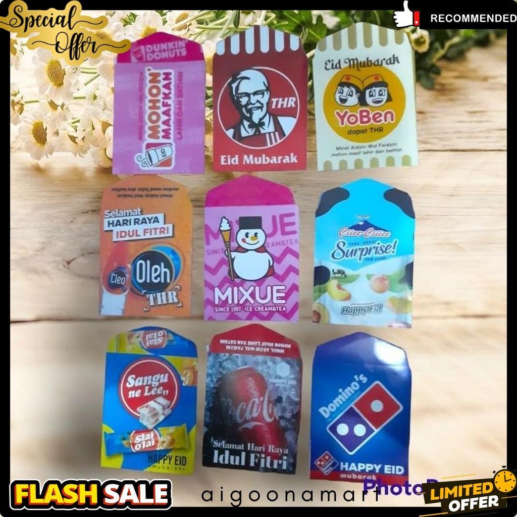 

Grosir 40 Pack (Terbaru) Amplop Lebaran Medium Isi /Paket 400 Pcs Diskon Setengah Harga