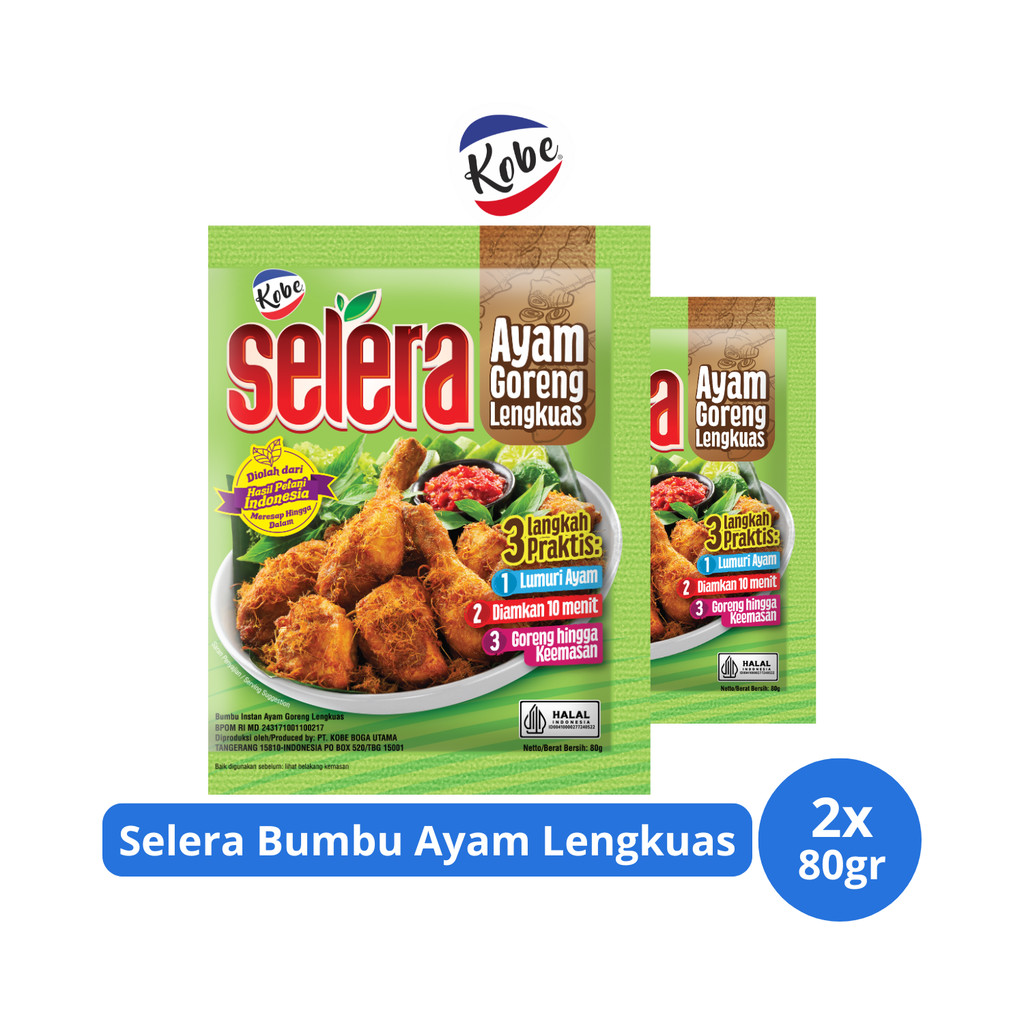 

Kobe Selera Bumbu Ayam Goreng Lengkuas 80gr x 2 pcs