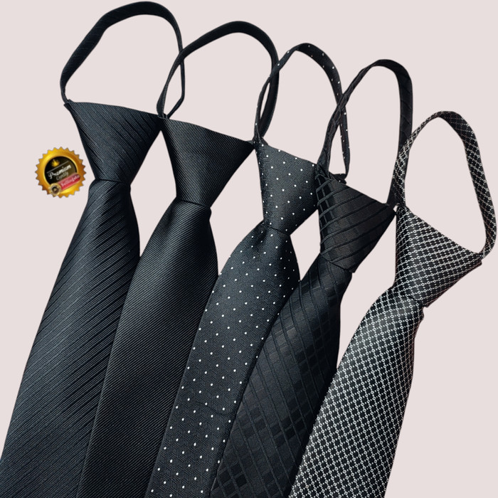 dasi hitam instant dasi kantor siap pakai dasi zipper dasi pria
