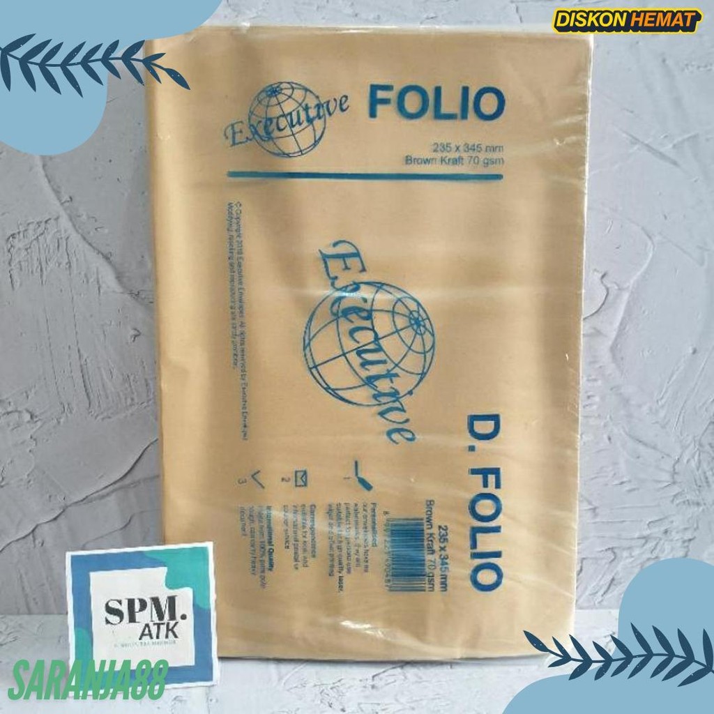 

( 100 Pcs ) Amplop Coklat Folio Executive Khusus Instant/Sameday Diskon