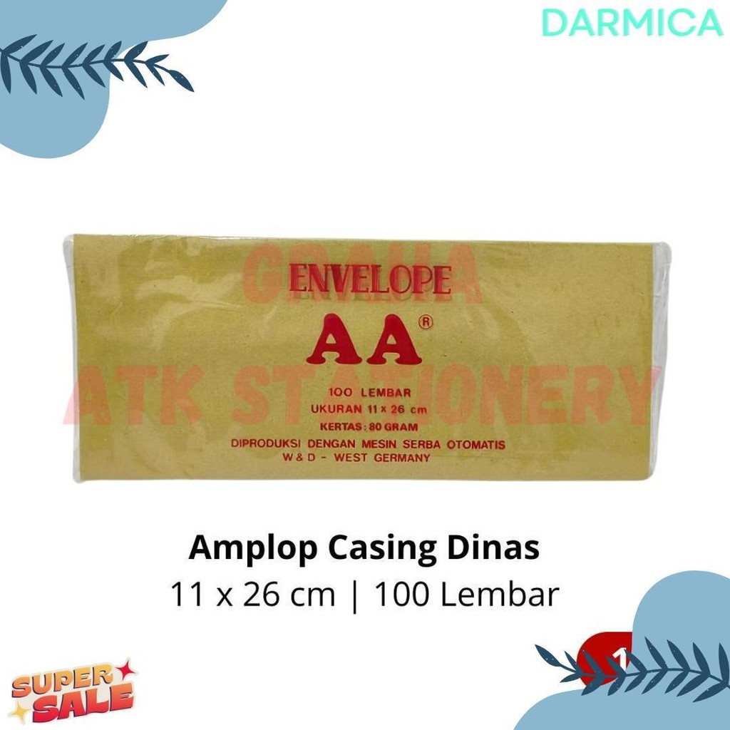 

[1 Bungkus] Amplop Coklat Dinas Aa 11X26 Cm / Amplop Casing Dinas / Amplop Kesing Dinas Aa 11X26 Cm Flash Sale! Diskon Hingga 70%