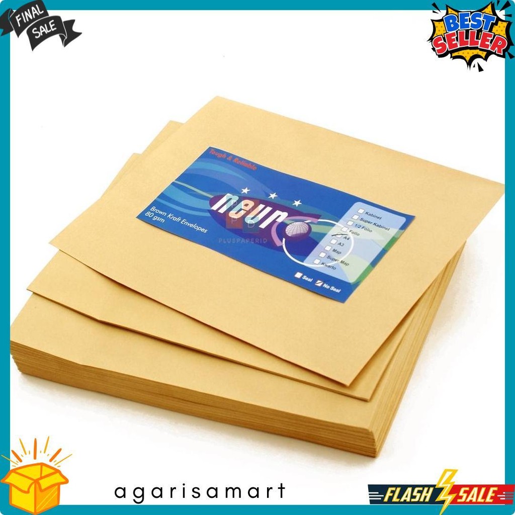 

Neuro - Amplop Coklat Ukuran A4 ( 30 X 22 Cm ) No Seal - 1 Pack Terlengkap Dan Termurah