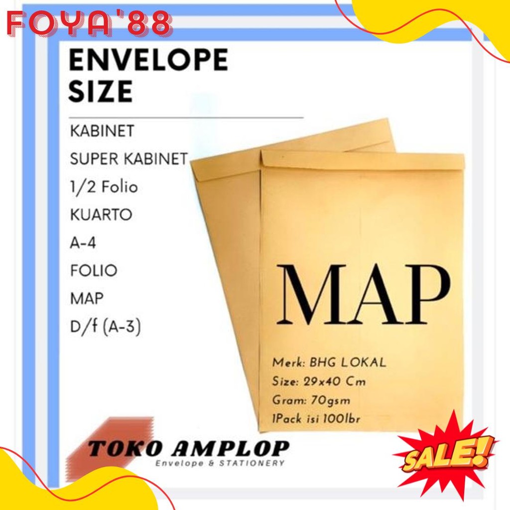 

Amplop Coklat Map ( 29X40Cm ) Terlengkap Dan Termurah