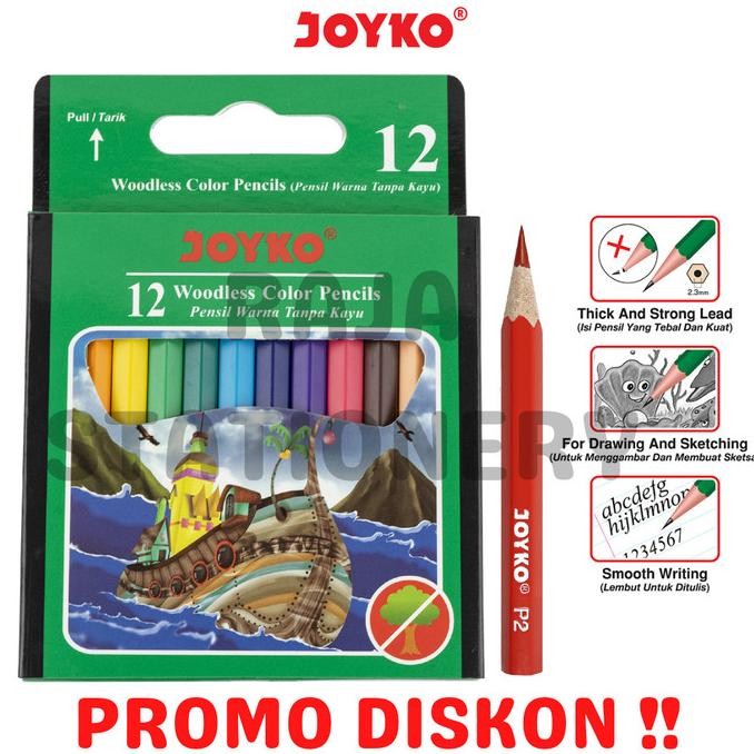 

Joyko Colour Pencil 12 Colours / Pensil Warna Joyko 12 Pendek CP-107