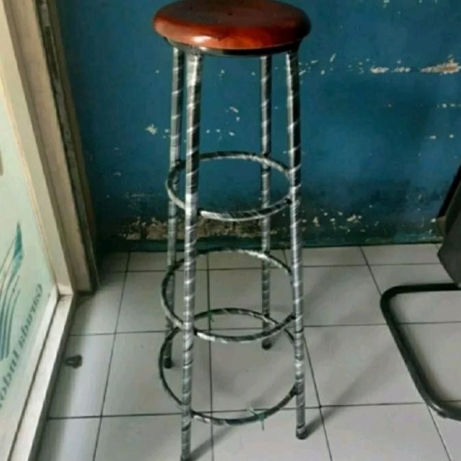 $$$$] KURSI BULAT KAKI BESI TINGGI 100 CM