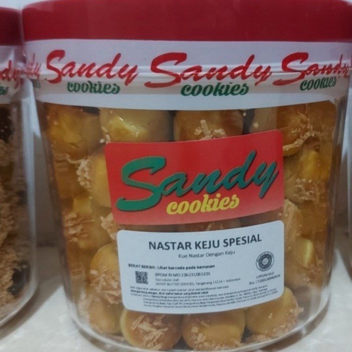 

Sandy Cookies Nastar Keju toples Sandy merah 800-840gr