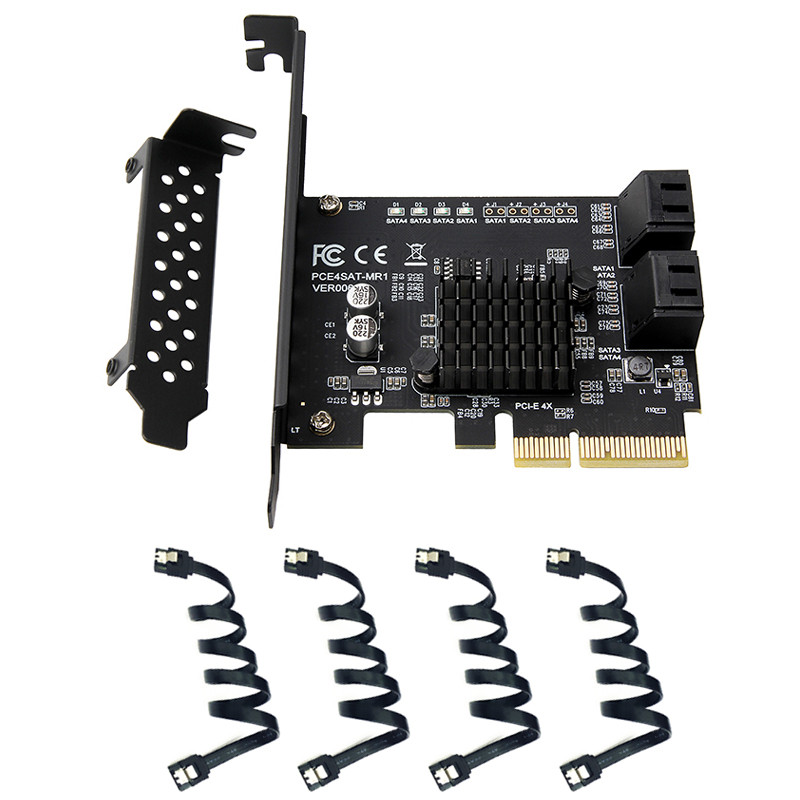 NEPTTUNUS PCI Express Raid Card 4Port SATA 3.0 Add On Card Marvell 88SE9230 Chip PCIE SATA Raid Cont