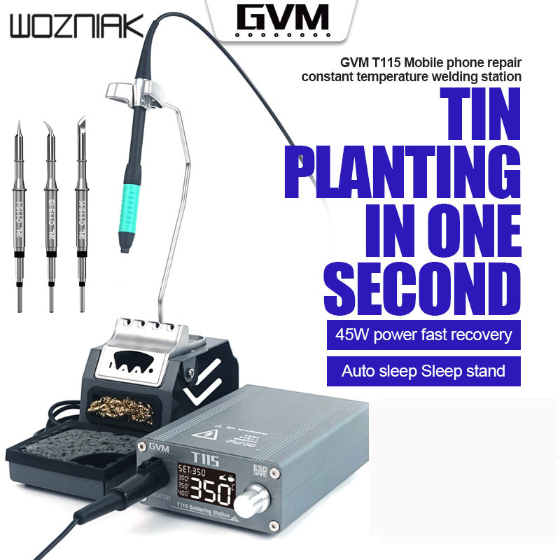 TERBARU SUNSHINE GVM T115 Soldering Station Warming Automatic Sleep 2S Mobile Phone Repair Constant 