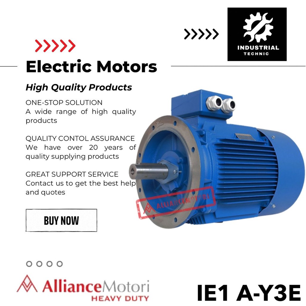 ELECTRIC MOTOR ALLIANCE A-Y3e / AY3E B5 2P 3KW 4HP 3PHASE 380V/ DINAMO/ MESIN PENGGERAK DINAMO/ ELEK