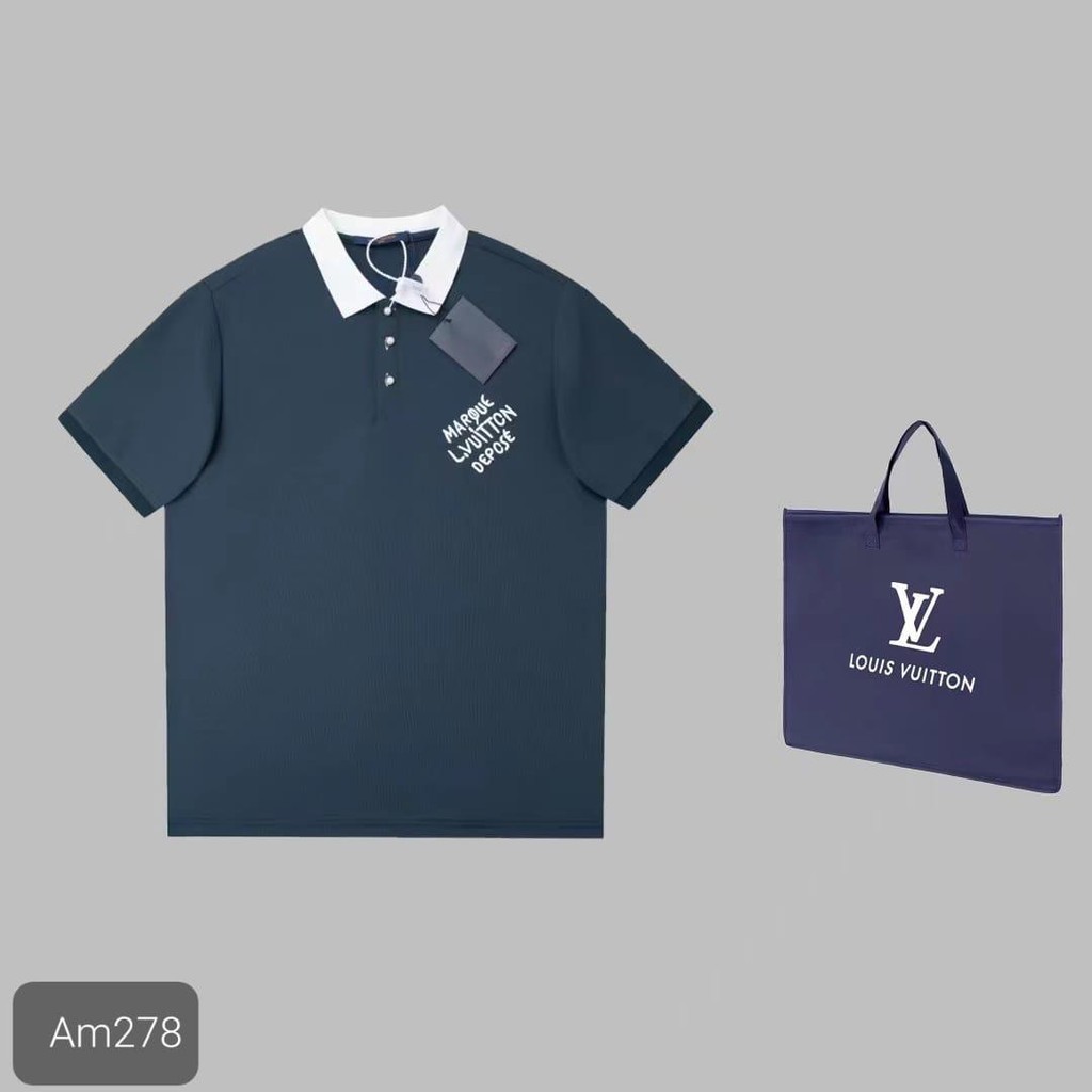 BAJU KAOS POLO PRIA KASUAL BRANDED TERBARU BAJU KASUAL PRIA LV LOUIS VUITTON KEREN VIP DEWASA
