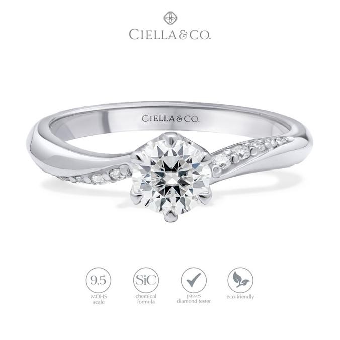 Ciella & Co - Layla Solitaire Ring Cincin Tunangan Moissanite