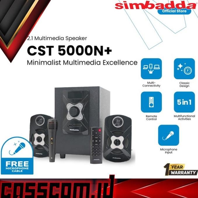 Simbadda Speaker CST 5000 N+ New Design Edition (Mic, Remote) CST 5000N+ / CST5000N+ Terlaris