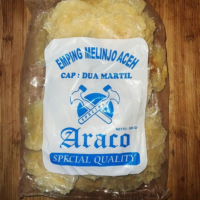 

EMPING MELINJO ACEH SPECIAL ARACO 1 KG SUPER TIPIS GRADE A+