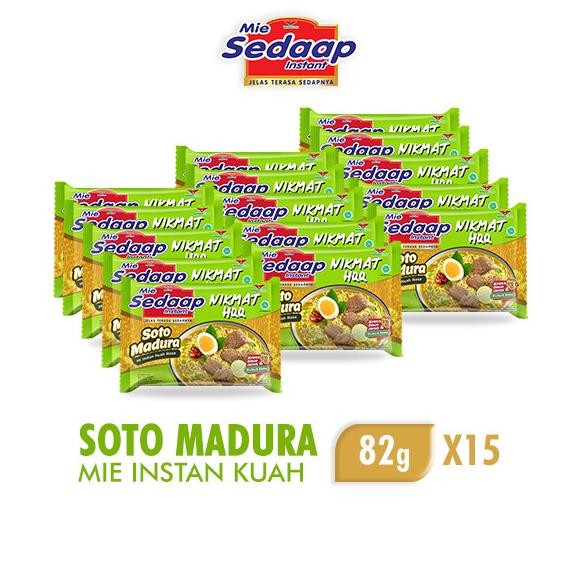 

Sedaap Mie Instan Soto Madura 82 gr x 15 pcs