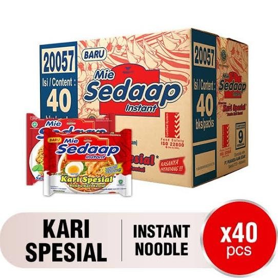 

Sedaap Mie Instan Kari Kental Spesial 75 gr 1 Dus isi 40 pcs