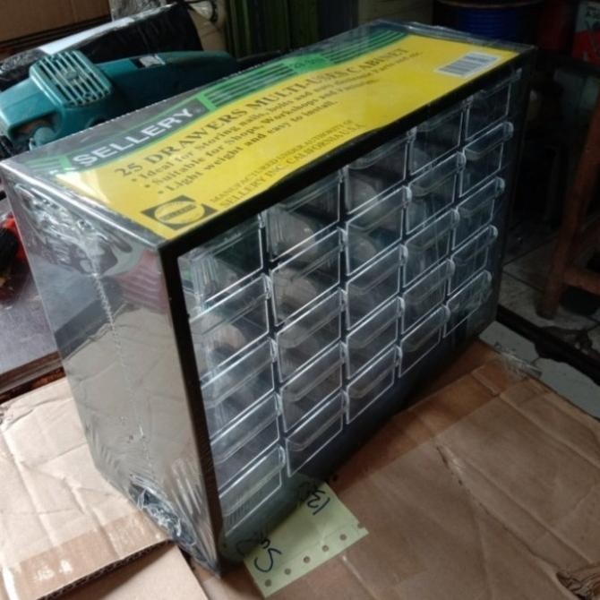 Grosir Sellery Rak Susun Mini Drawers 25 Slot Laci Penyimpanan Baut Mur Skun Dll
