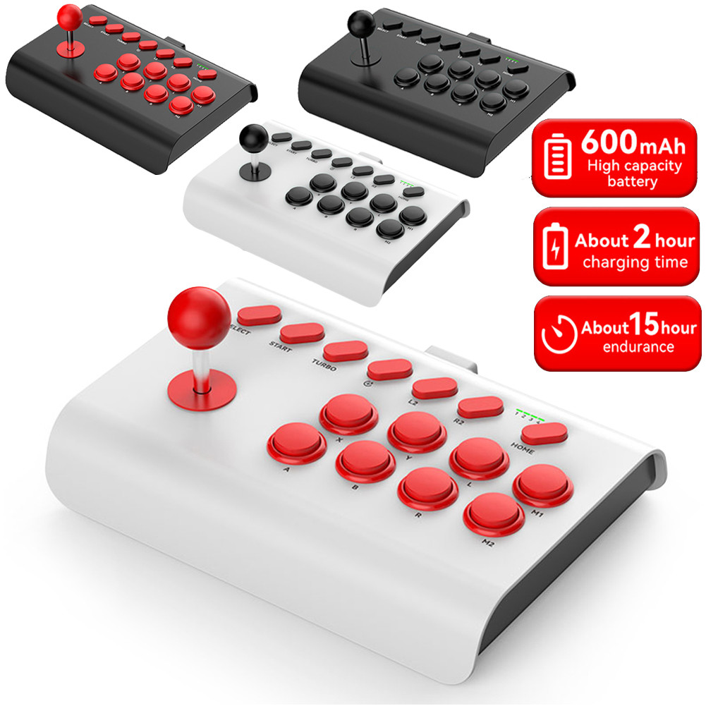 BARU Wireless PC Game Joystick Bluetooth Arcade Game Stick Joystick Controller For Switch/PS4/PS3/Xb