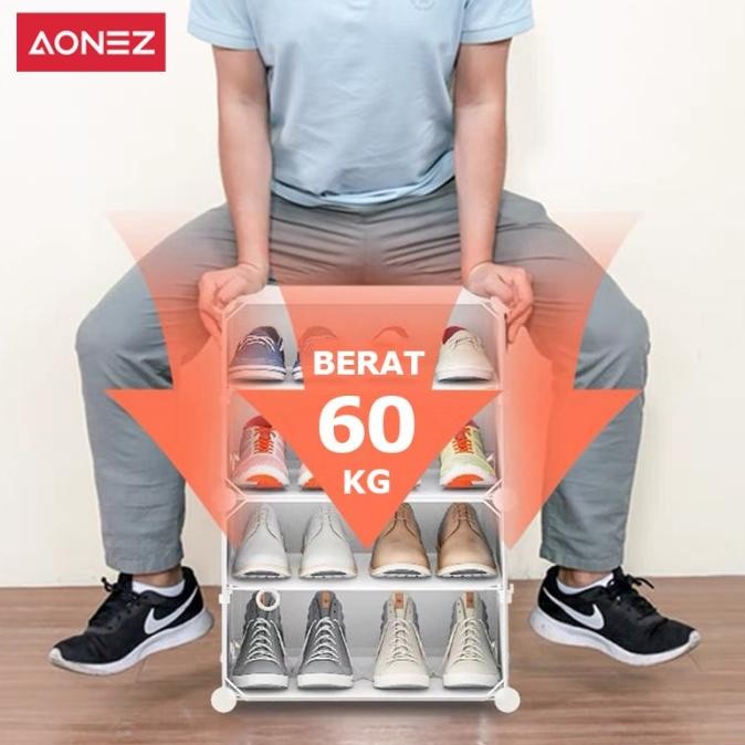 Sale Aonez Lemari Sepatu 8 Lapis, Lemari Sepatu Plastik,Lemari Sepatu Besar