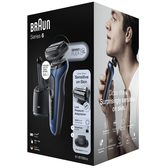 

Braun Series 6 60 B7200cc Electric Shaver for Men Rechargeable Wet