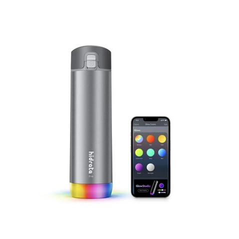 

HidrateSpark PRO STEEL 21 oz Smart Water Bottle - Silver/Black