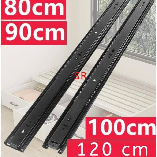 Murah Rel Laci 80 Cm Double Track Full Extension