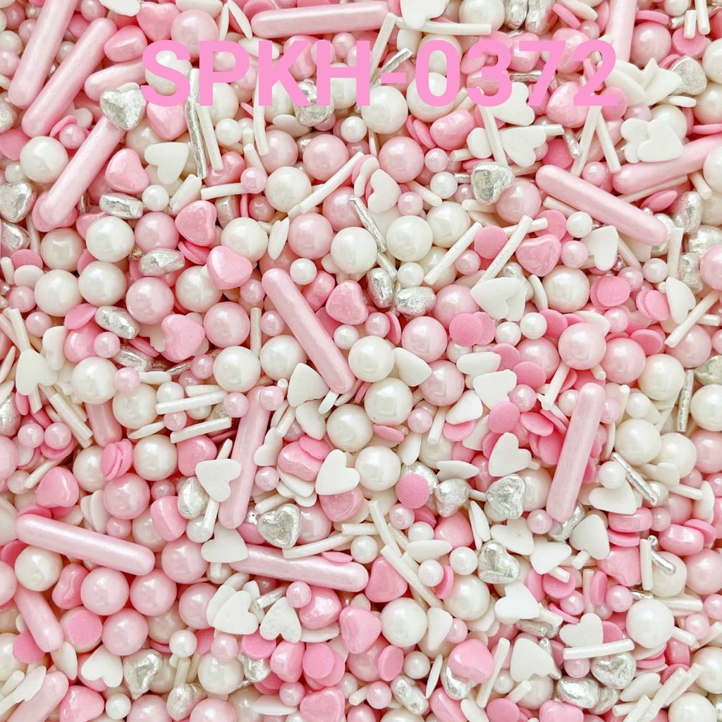 

SPKH-0372 Sprinkles springkel 500gr putih pink love hati valentine (sprinkles)