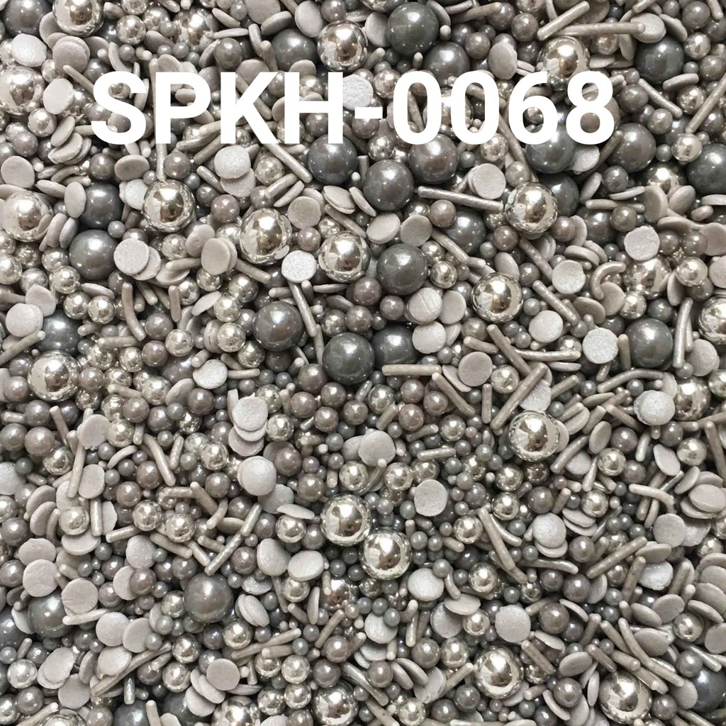 

SPKH-0068 Sprinkles sprinkle sprinkel 500gr mutiara meses abu silver (SPRINKLES)